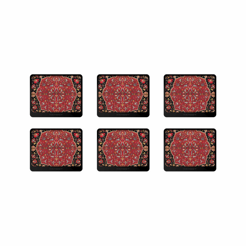 زیر لیوانی ماهوت مدل Iran-Carpet6 بسته 6 عددی