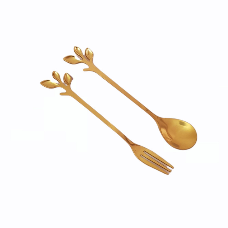 ست قاشق و چنگال 2 پارچه طرح گندم
