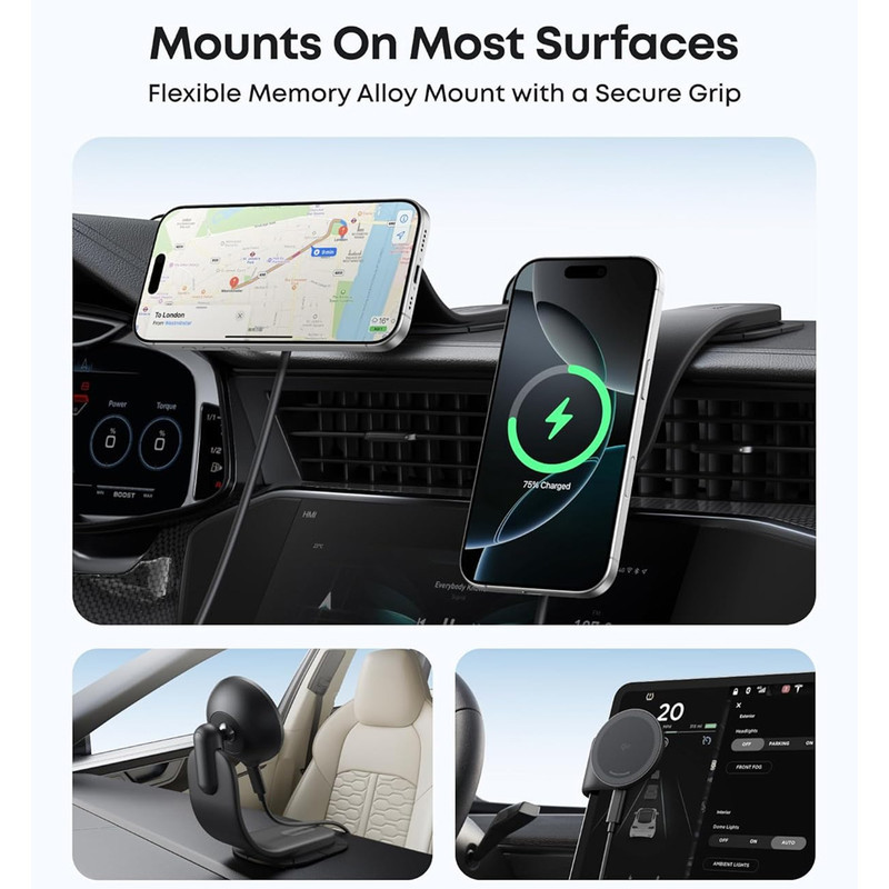 شارژر فندکی بی‌سیم 15 وات انکر مدل B2216 به همراه کابل تبدیل USB-C
