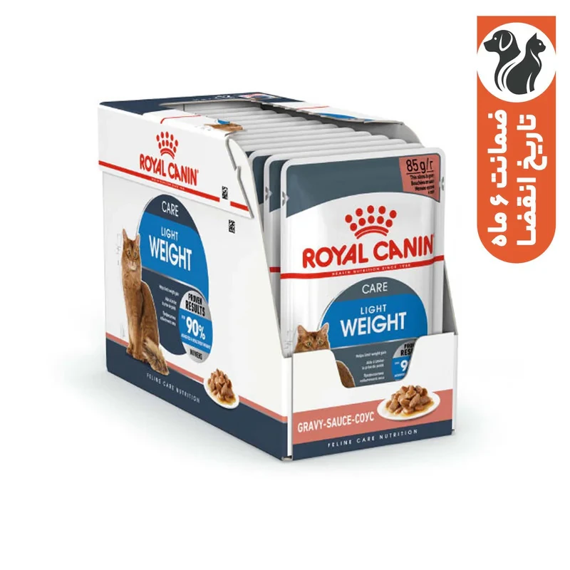 پوچ گربه رویال کنین مدل LIGHT WEIGHT CARE وزن 85 گرم بسته 12 عددی