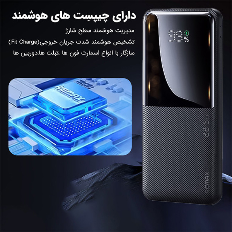 پاوربانک 22.5 وات ریمکس مدل RPP-623 ظرفیت 20000 میلی آمپر ساعت