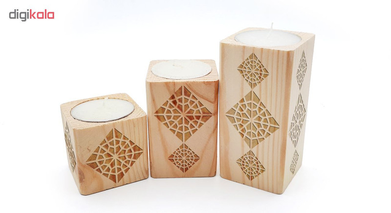 جاشمعی بنی دکو طرح اسلیمی کد 011 مجموعه 3 عددی