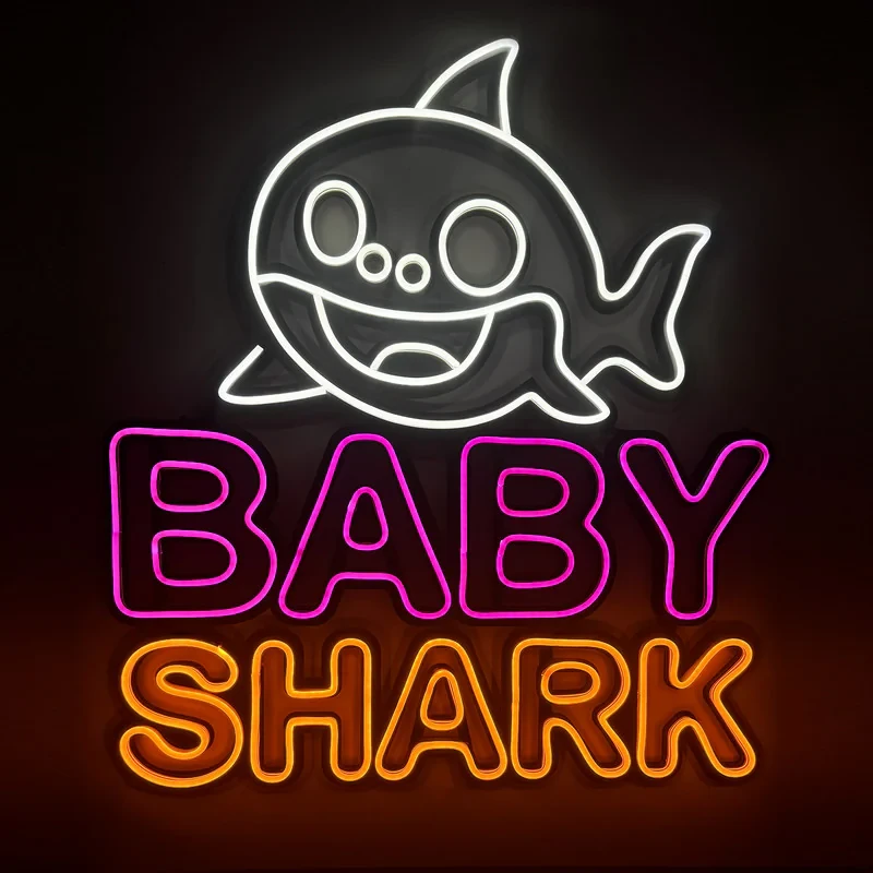 چراغ نئونی مدل baby shark