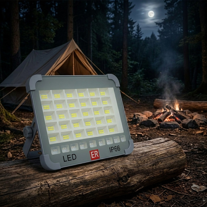 چراغ کمپینگ ای ار مدل 300w-6battry با نور مهتابی