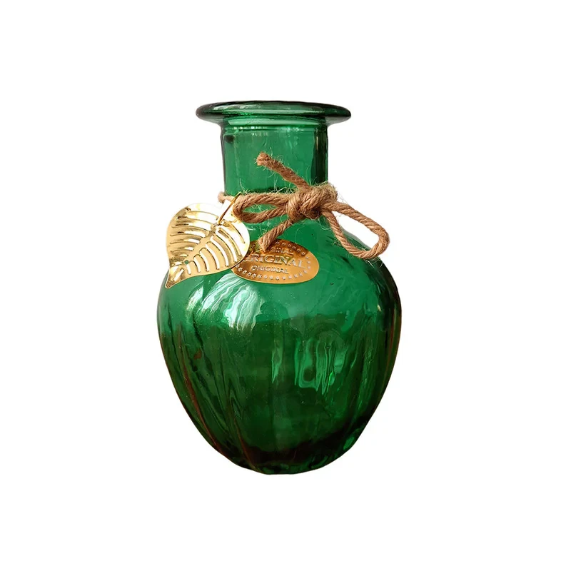 گلدان دکوری شیشه‌ای بدون پایه، رومیزی و ایستاده، ابعاد 5×5×14 سانتی‌متر و وزن 200 گرم
