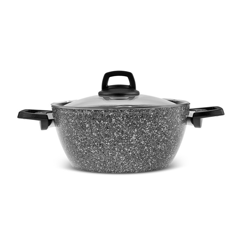 سرویس قابلمه وتابه بیوگرانیتی 9 پارچه کاراجا مدل Biogranit Grey Stone