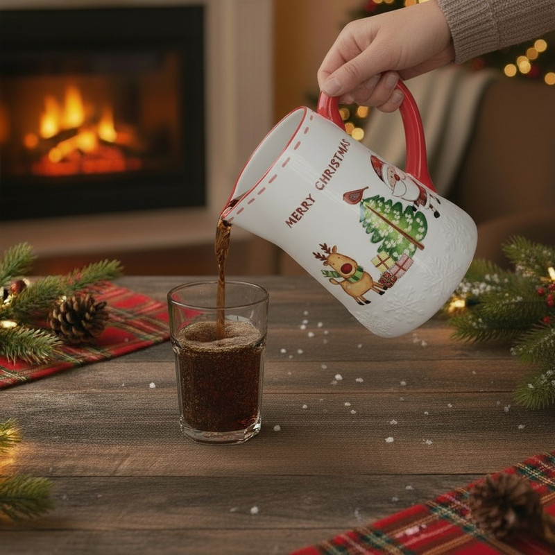 پارچ طرح کریسمس مدل Santa کد 220