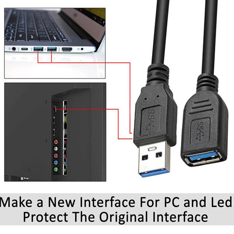 کابل افزایش طول USB 3.0 تی سی تراست مدل TC-U3CF15 طول 1.5 متر