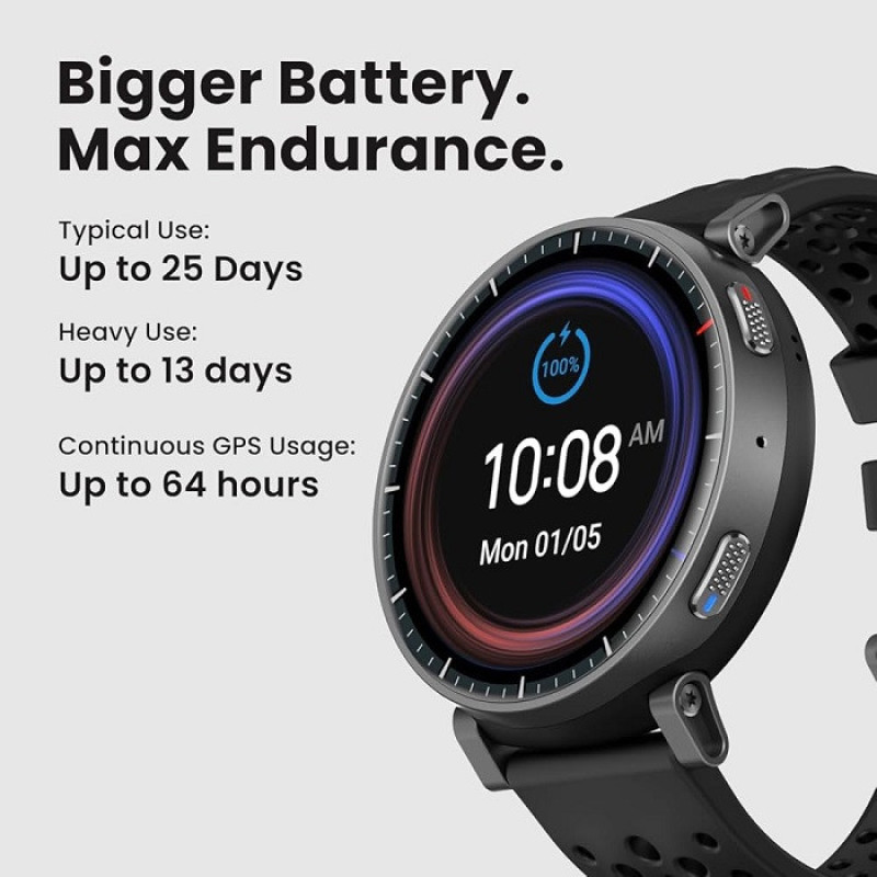 ساعت هوشمند 1.5 اینچی امیزفیت مدل  ACTIVE MAX با بند سیلیکونی