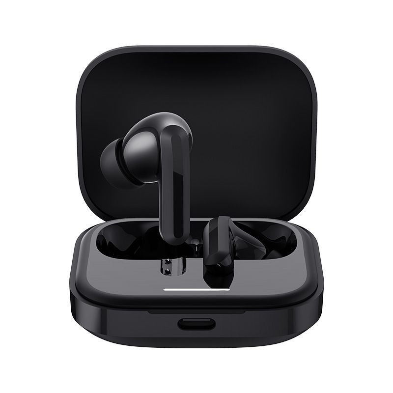 هدفون بلوتوثی شیائومی مدل Redmi Buds 5 با نویز کنسلینگ فعال (ANC)، درگاه شارژ USB Type-C، دارای نشانگر روی محفظه شارژ