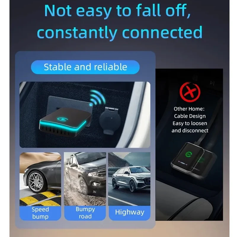 کارپلی و اندروید اتو مدل CPAA M10 2in1 CarplayAndroid Auto به همراه مبدل USB به USB-C