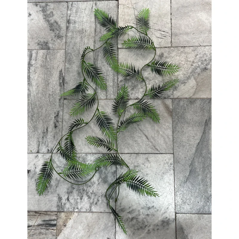 گل مصنوعی با ریسه سوزنی مناسب دکوراسیون، ابعاد 180×10×10 سانتی‌متر، وزن 100 گرم