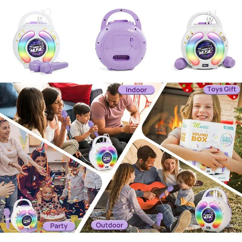 اسپیکر بلوتوثی قابل حمل مدل sound box طرح دو میکروفون کد 6004