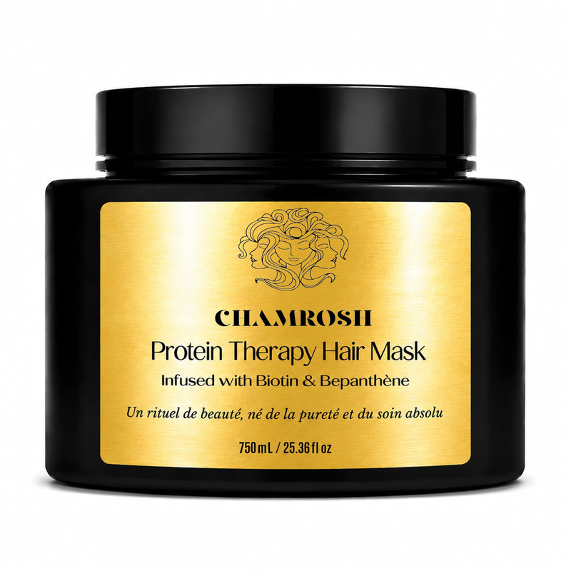 ماسک مو صاف کننده چمروش مدل پروتئین تراپی مناسب برای موهای کراتین شده و آسیب دیده حجم 750 میلی لیتر