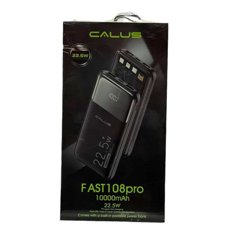 پاوربانک 22.5 وات کالوس مدل fast108 pro ظرفیت 10000 میلی‌آمپرساعت