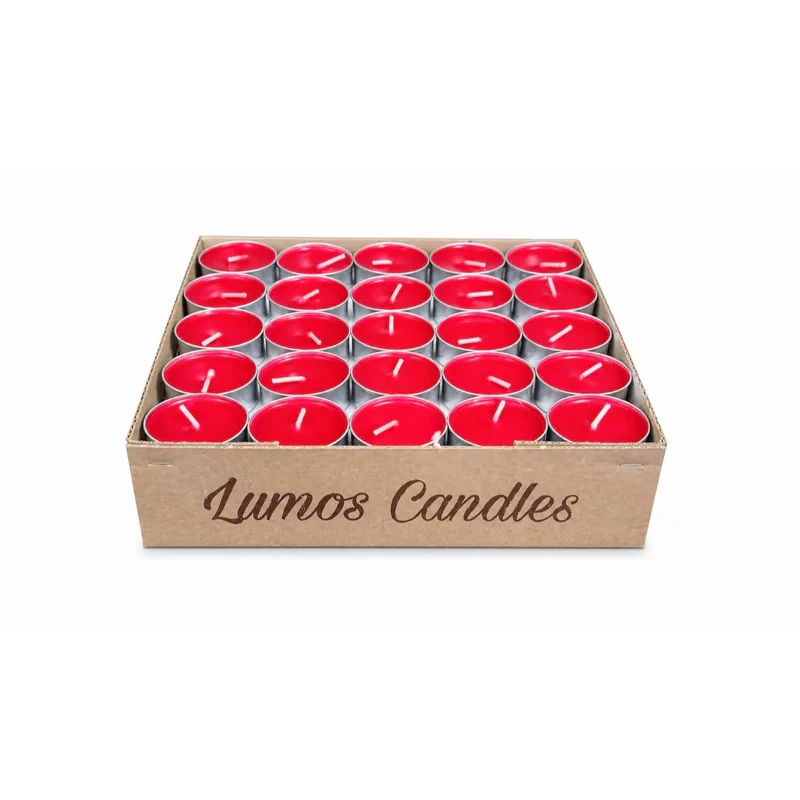 شمع وارمر بدون‌بو مدل لوموس مدل tea light بسته 100 عددی زمان اتمام 4 ساعت