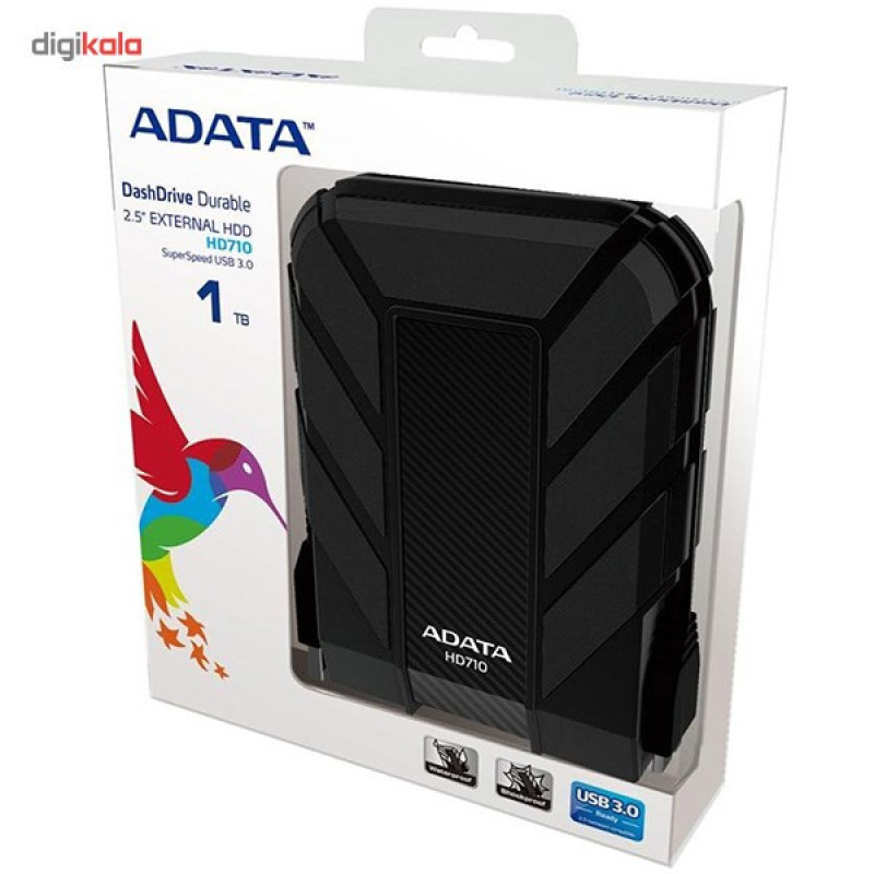 هارد اکسترنال ای دیتا مدل HD710 ظرفیت یک ترابایت دارای رابط USB Type-A 3.2