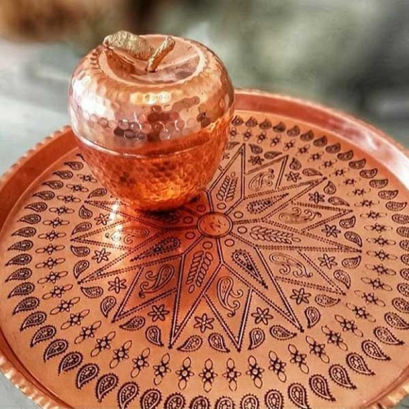 قندان مسی طرح سیب کد ZH04.2