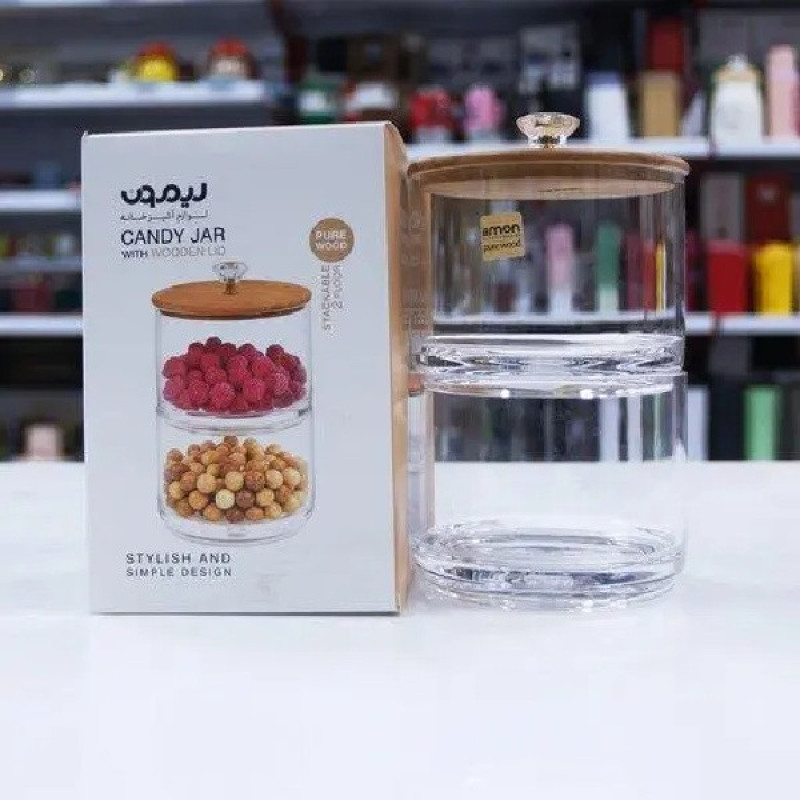 شکلات خوری لیمون مدل دو طبقه درب چوبی کد HS2167