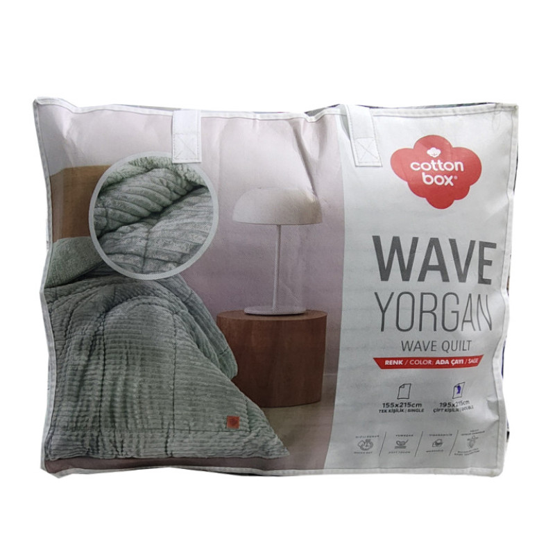 لحاف کاتن باکس مدل Wave Adacayi C.K دونفره سایز 215*195 سانتی متر