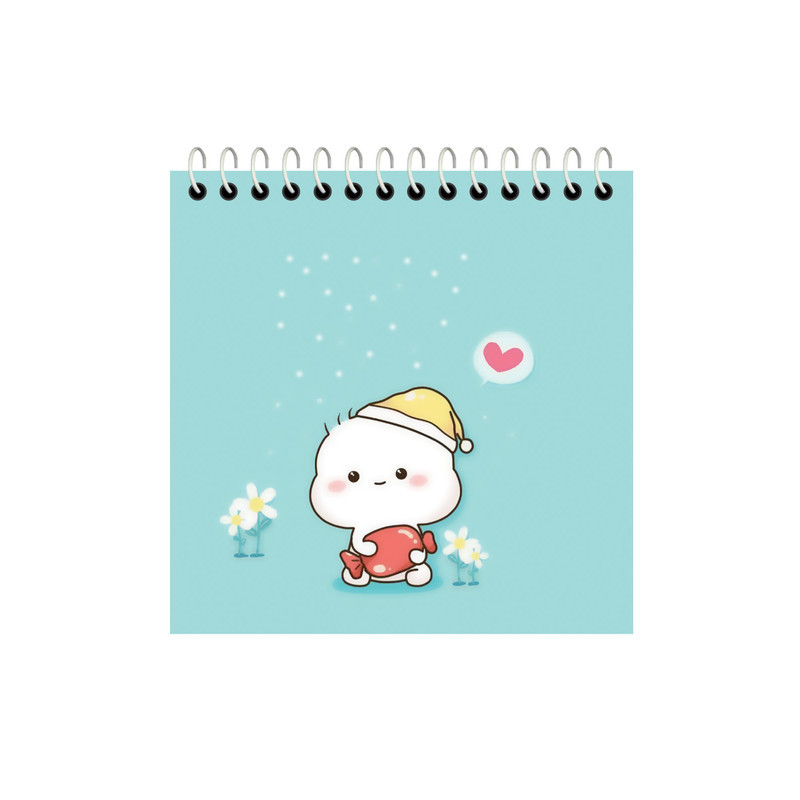دفترچه یادداشت 50 برگ آلبالو مدل استیکر فانتزی بسته 6 عددی