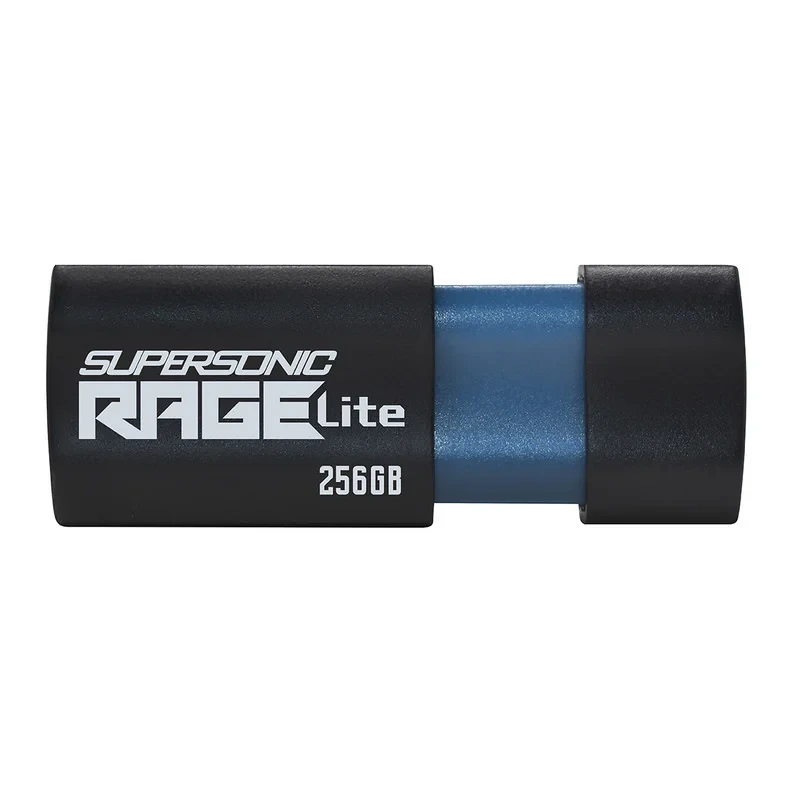 فلش مموری پتریوت مدل Patriot RAGE LITE ظرفیت 256 گیگابایت USB 3.2 Gen 1 با سرعت خواندن 120 مگابایت بر ثانیه، مقاوم در برابر آب، ضربه، شوک، لرزش و گرد و غبار، طراحی کشویی محافظ پورت