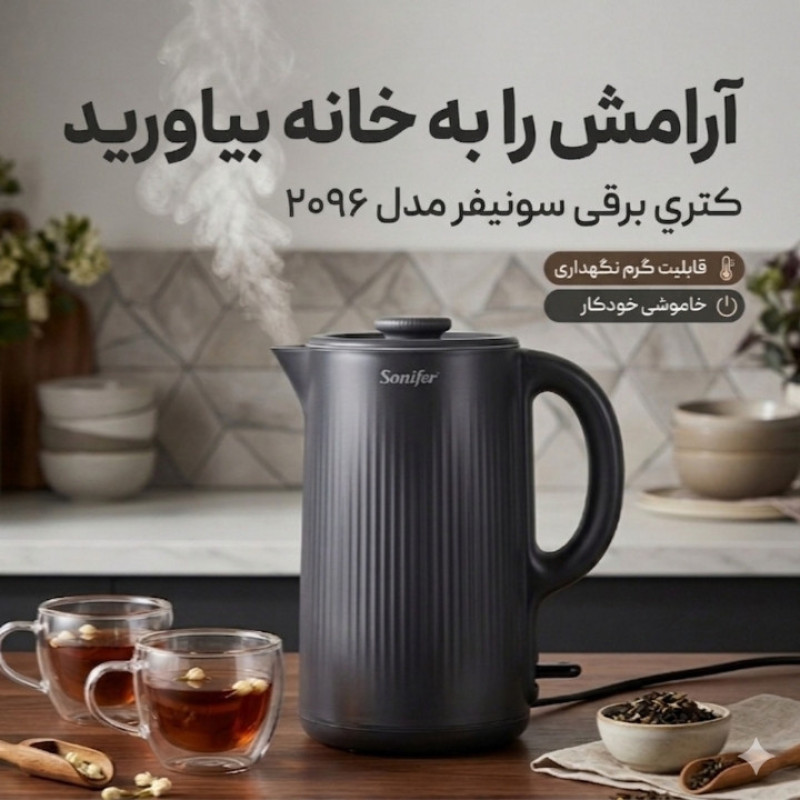 کتری برقی سونیفر مدل 2096 گنجایش 1.7 لیتر