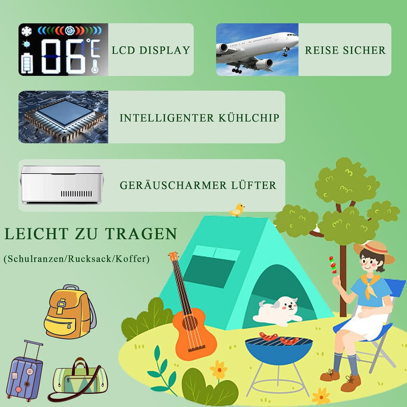 یخچال قابل حمل خودرو مدل B0CSYJT7NW-01 ظرفیت ‎6.79 لیتر