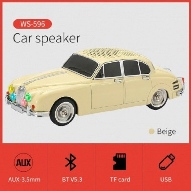 اسپیکر بلوتوثی قابل حمل وستر مدل WS-596 طرح ماشین کلاسیک