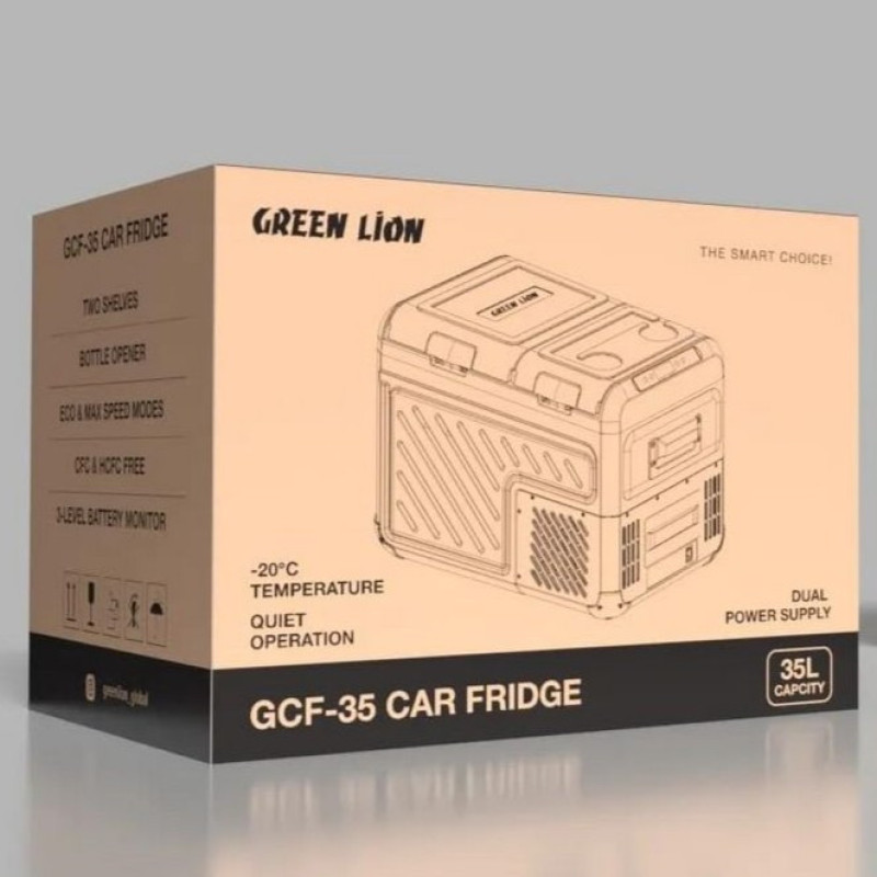 یخچال فریزر خودرو گرین لاین مدل GCF-35 ظرفیت 35 لیتر