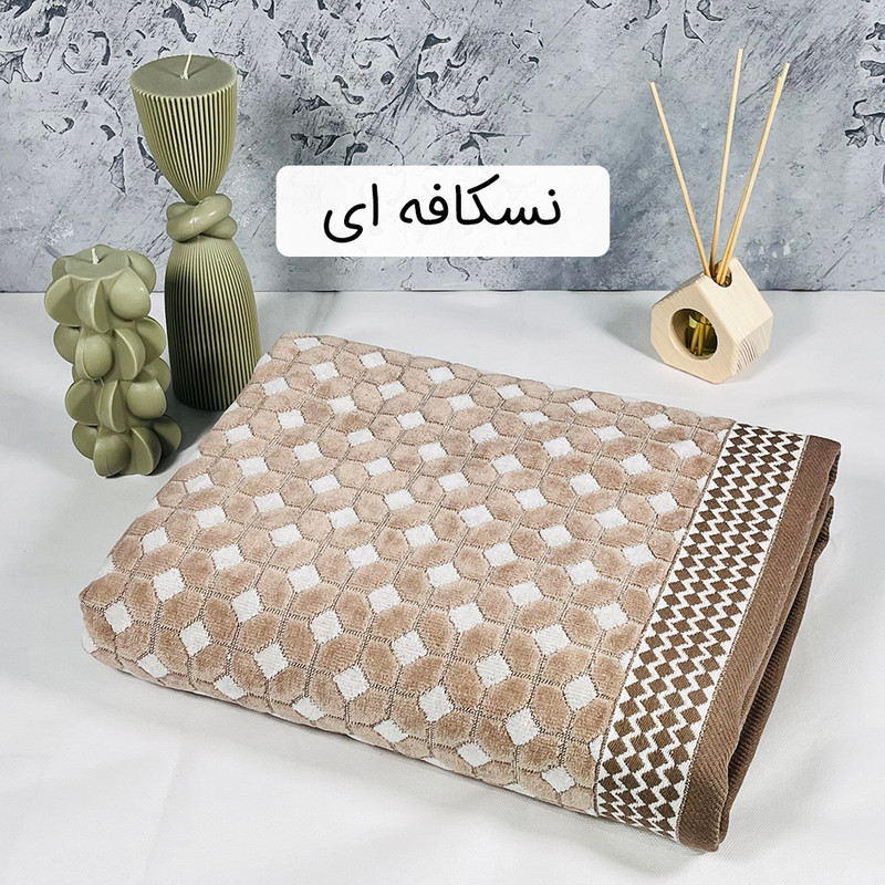 حوله حمام آذرریس طرح کایلا سایز 100×165 سانتی متر