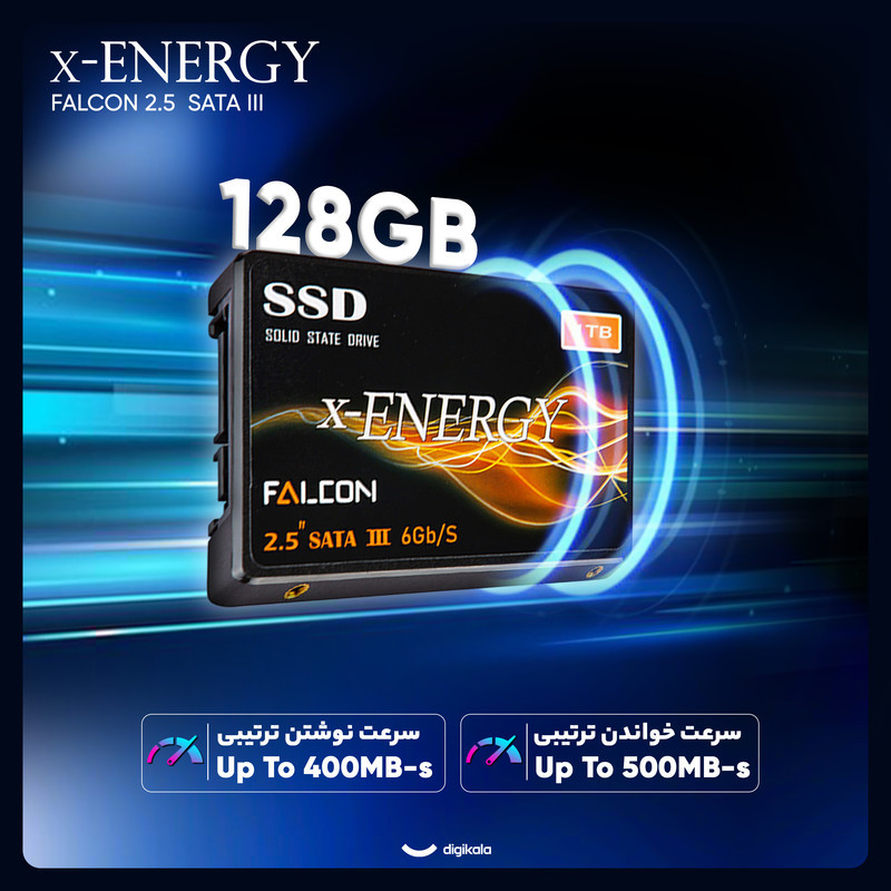 اس اس دی اینترنال SATA III ایکس انرژی مدل FALCON ظرفیت 128 گیگابایت