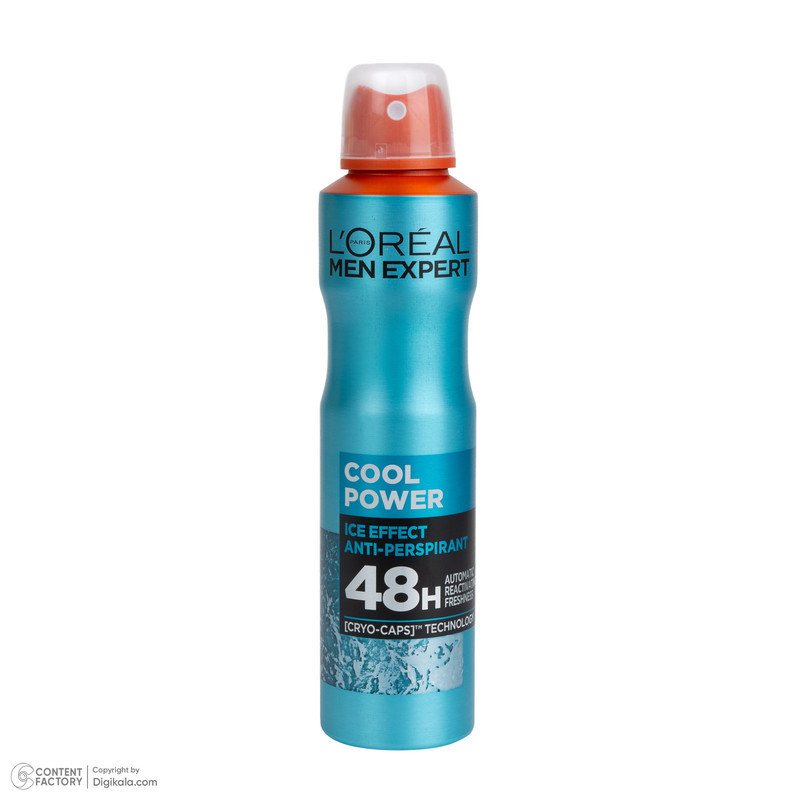 اسپری ضدتعریق مردانه لورآل مدل اسپری لورآل سری men expert مدل cool power حجم 250 میلی لیتر حجم 250 میلی‌لیتر