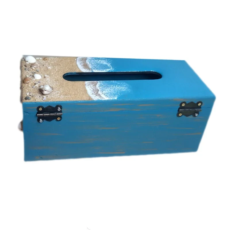ست سطل و جای دستمال مدل دریا