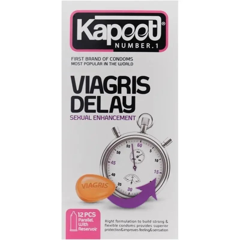 کاندوم کلاسیک کاپوت مدل 0.03 بسته 10 عددی به همراه کاندوم تاخیری کاپوت مدل VIAGRIS DELAY بسته 12 عددی