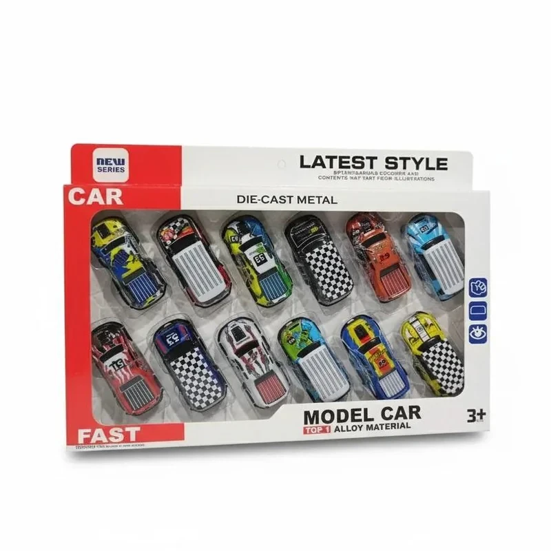 ماشین بازی مدل عقبکش فلزی کد DIE.CAST-TRB مجموعه 12عددی