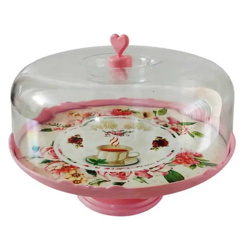 پایه سرو کیک طرح گل و فنجان مدل pe757