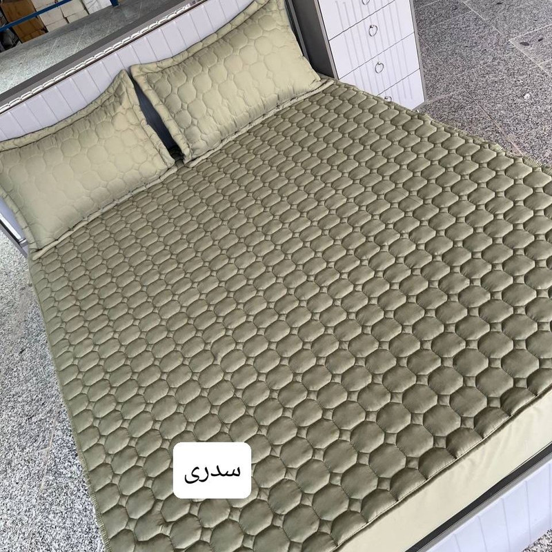 سرویس روتختی 2 نفر 3 تکه مدل  کشدار طرح زنبوری