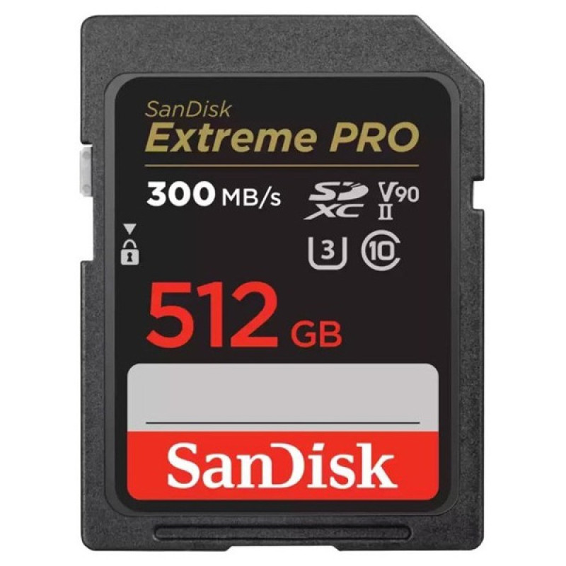 کارت حافظه SDXC سن دیسک مدل  Extreme PRO کلاس 10 استاندارد UHS-II U3 سرعت 300MBs ظرفیت 512 گیگابایت