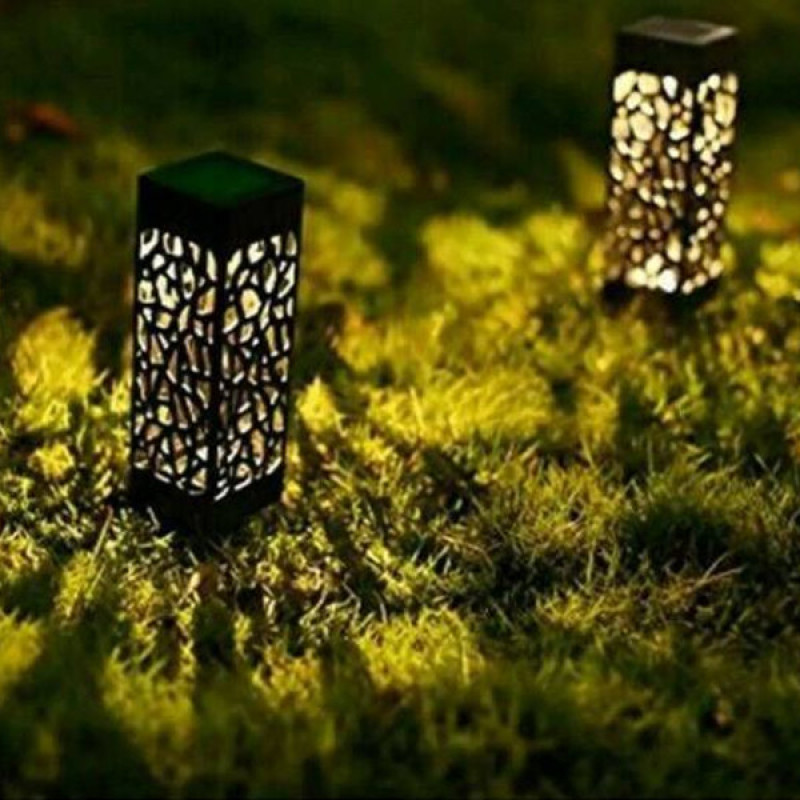 چراغ باغی خورشیدی مدل مکعب