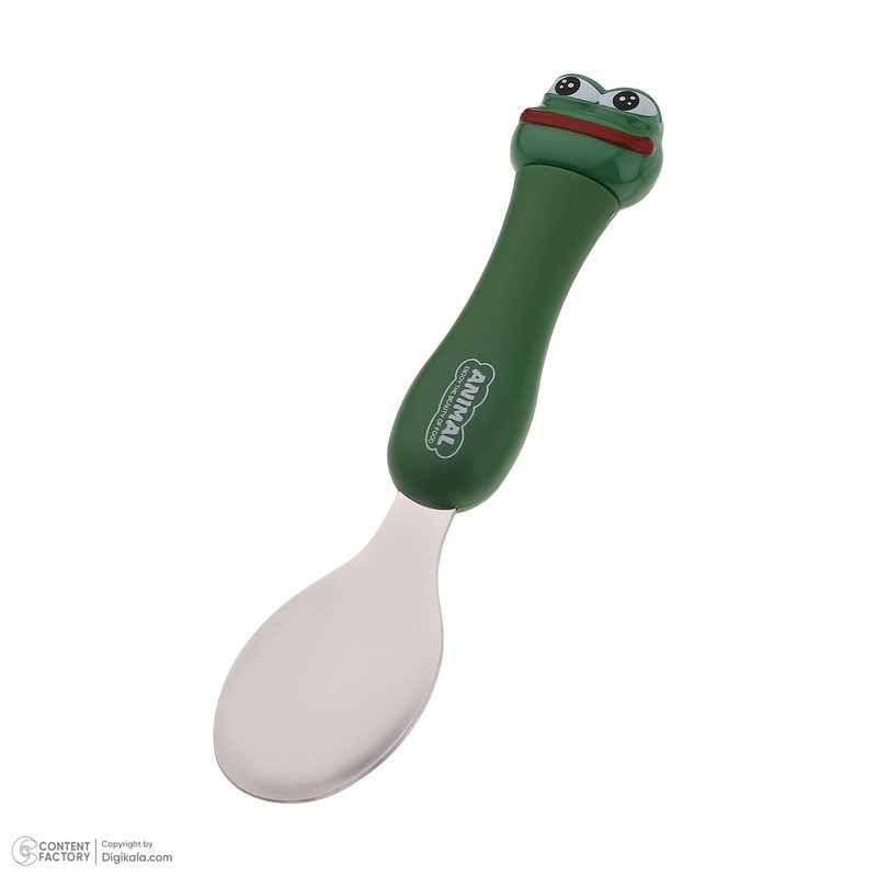 قاشق و چنگال کودک مدل Pepe the Frog بسته 2 عددی