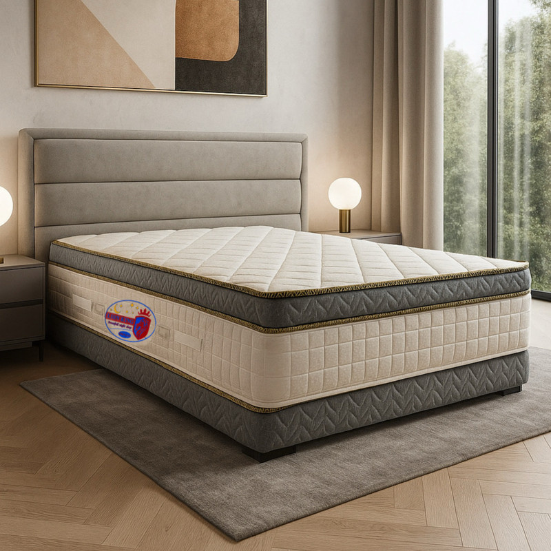 تشک طبی فنری لاین کینگ مدل سوپر کینگ اسلیپ دو نفره سایز 200×180 سانتی متر