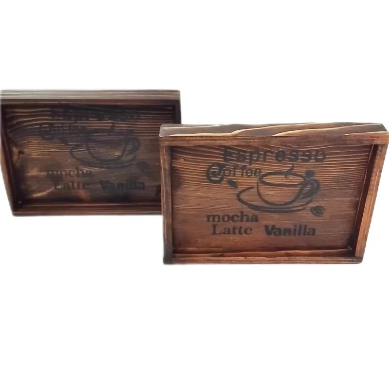 سینی بدون دسته طرح قهوه کد ST02 سایز 22×16 سانتی متر