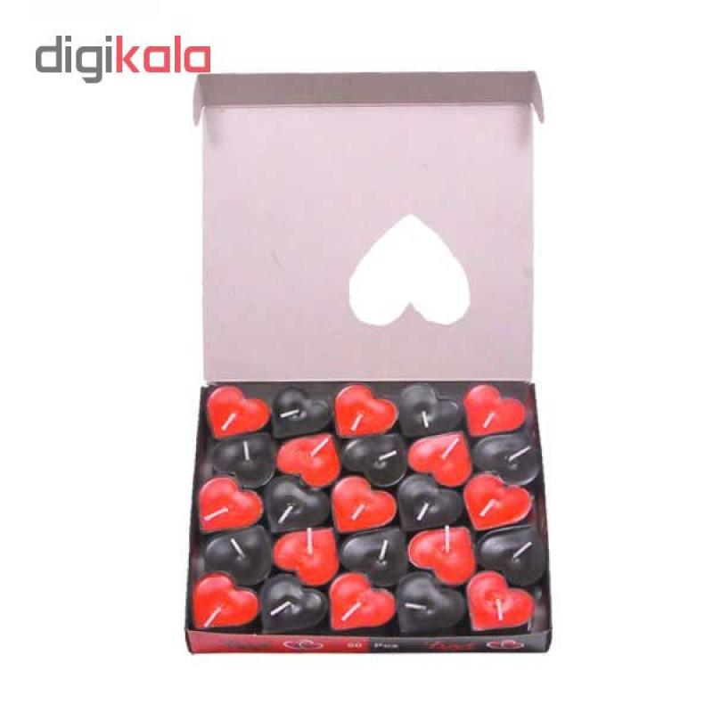 شمع وارمر طرح قلب بسته 50 عددی