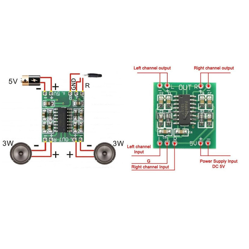 ماژول آمپلی فایر مدل PAM8403