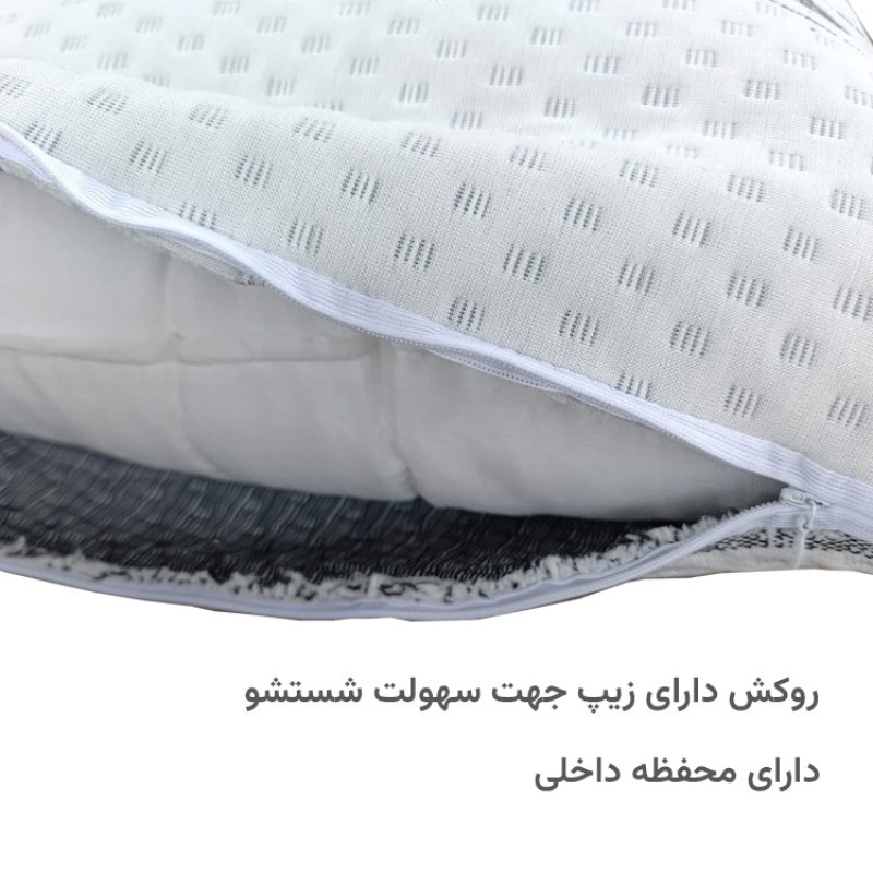 بالش اِسپی توره مدل گردباف آلوئه ورا سایز 70*50 سانتی متر