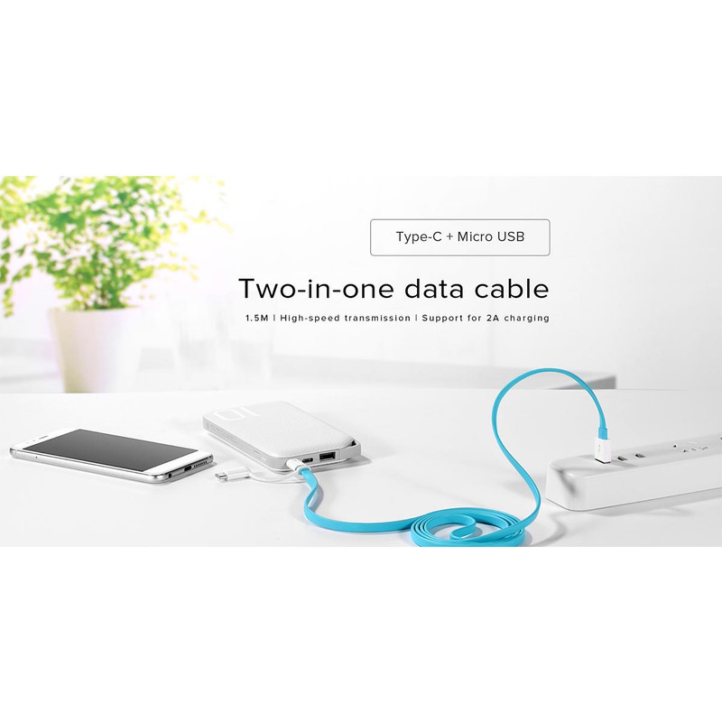 کابل تبدیل USB به USB-C  MicroUSB هوآوی مدل AP55S  طول 1.5 متر