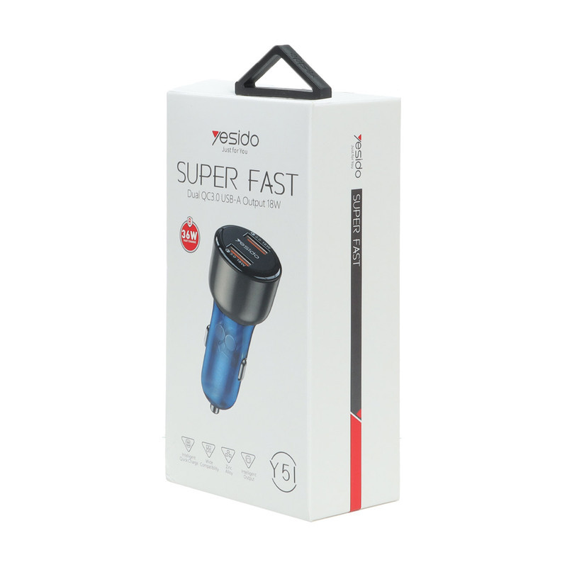 شارژر فندکی 36 وات یسیدو مدل Y51