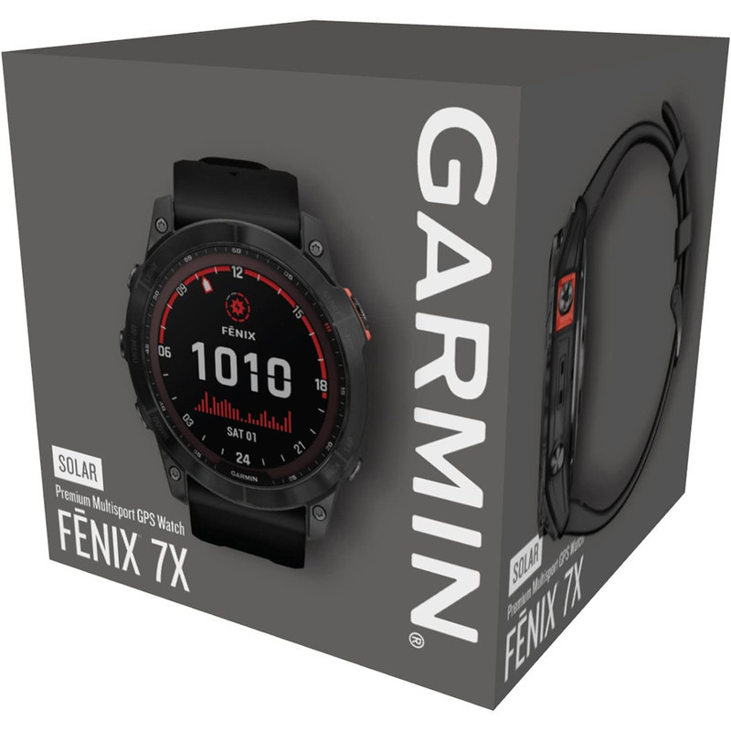 ساعت هوشمند گارمین مدل Fenix 7x SOLAR دارای قابلیت های صفحه نمایش لمسی , کنترل موسیقی (Music Player) , کنترل سطح اکسیژن خون، بند سیلیکون