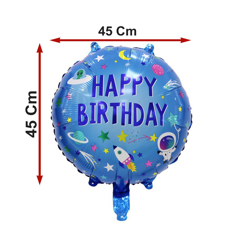 بادکنک فویلی لاکی بالونز مدل فضانورد طرح Happy Birthday کد 1238